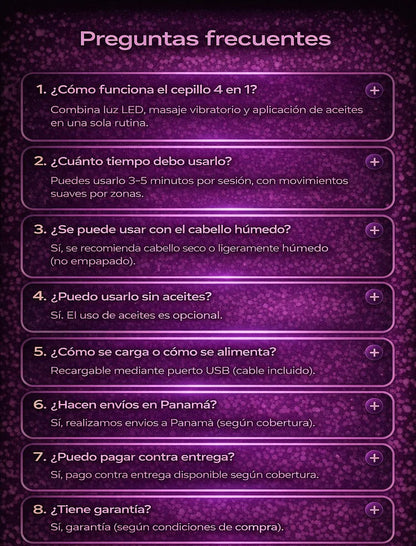 Cepillo de luz LED para el crecimiento del cabello