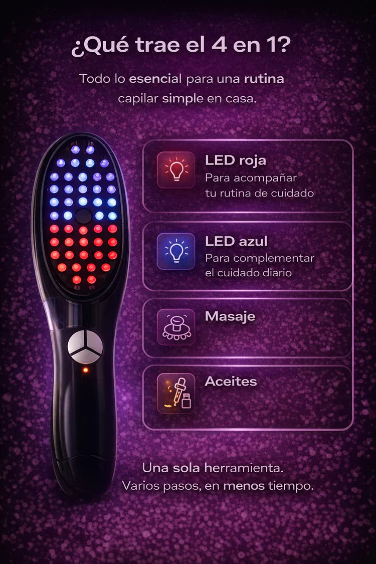 Cepillo de luz LED para el crecimiento del cabello
