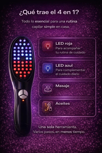 Cepillo de luz LED para el crecimiento del cabello